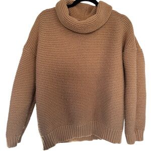 Cozy Tan Turtleneck Sweater